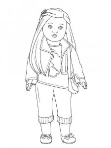 American Girl Doll coloring page 8 - Free printable