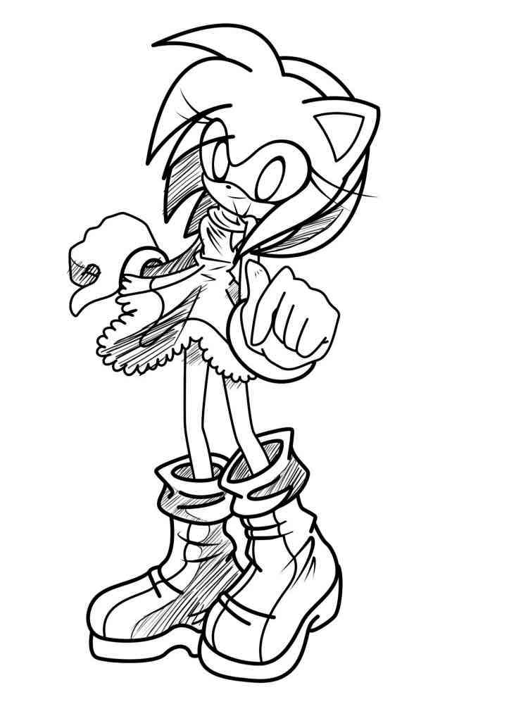 Free printable Amy Rose coloring pages.