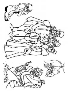  Coloring pages all heroes of the movie Anastasia
