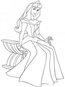 Coloring portrait of Princess Aurora