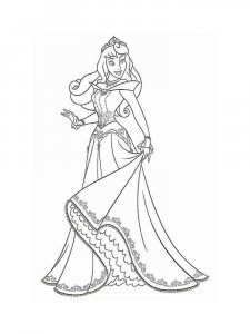Coloring page graceful Aurora