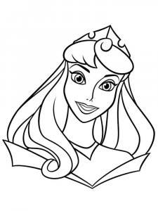 Princess Aurora face coloring