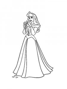 Coloring page Aurora guesses on a camomile