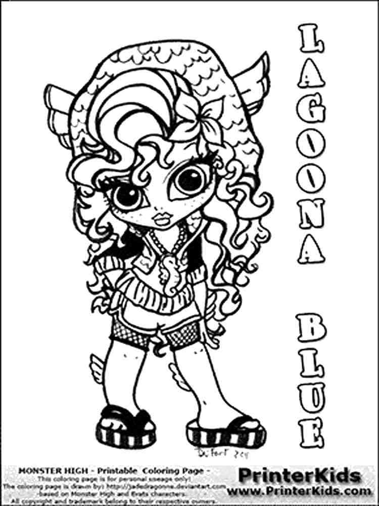 Baby Monster High coloring pages. Free Printable Baby Monster High