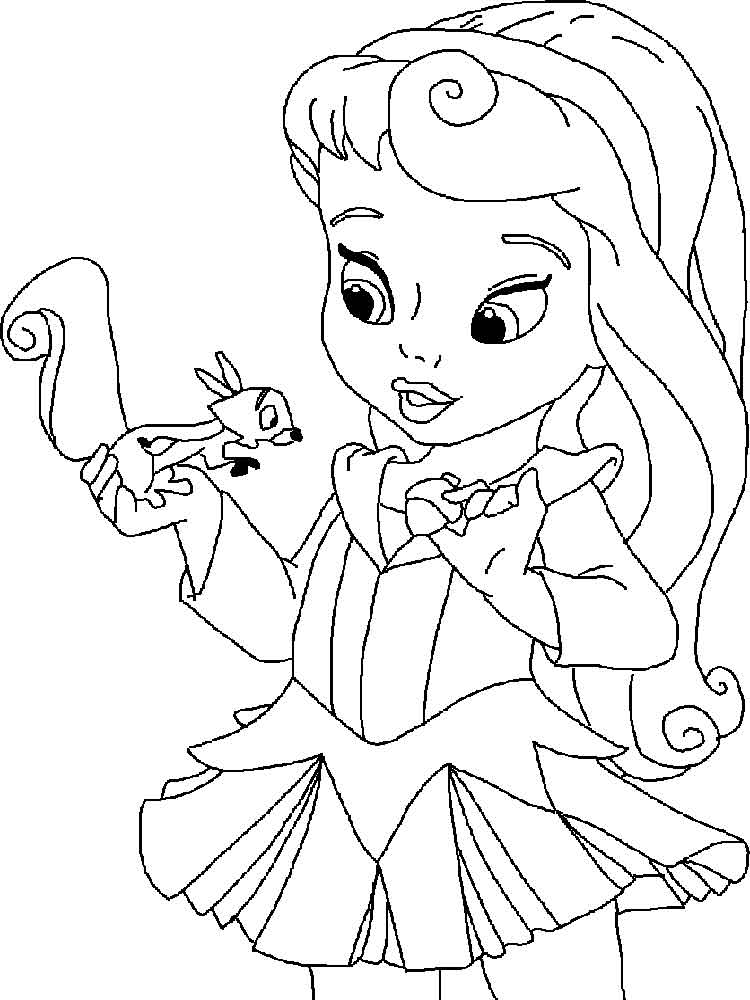 Princess Baby Coloring Page