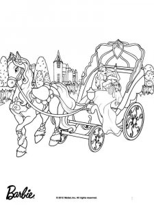 Barbie and Horse coloring page 6 - Free printable