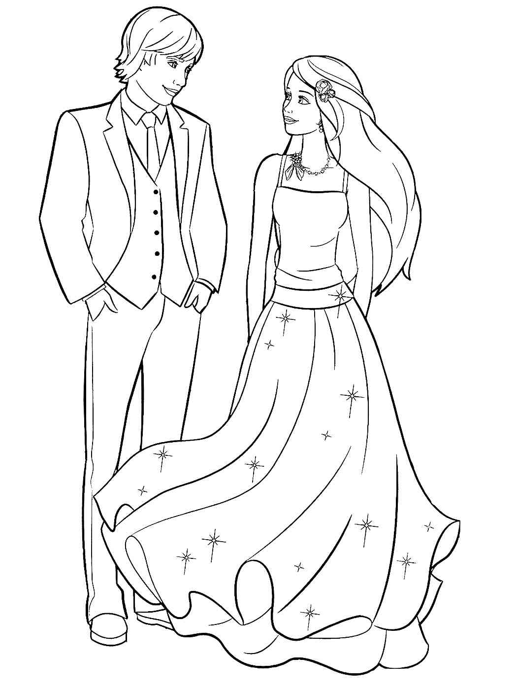 Barbie and Ken coloring pages. Download and print Barbie and Ken ...