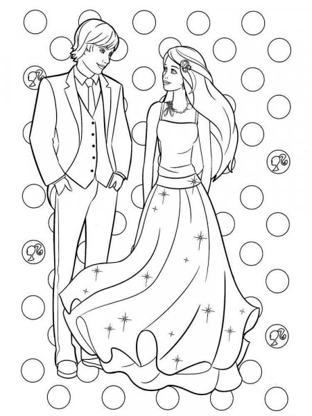 Barbie and Ken coloring pages