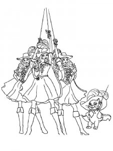 Barbie and the three Musketeers coloring page 16 - Free printable