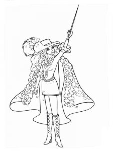 Barbie and the three Musketeers coloring page 2 - Free printable
