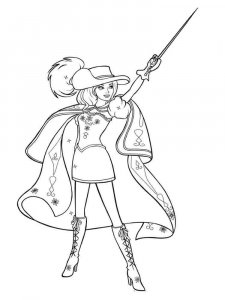 Barbie and the three Musketeers coloring page 5 - Free printable