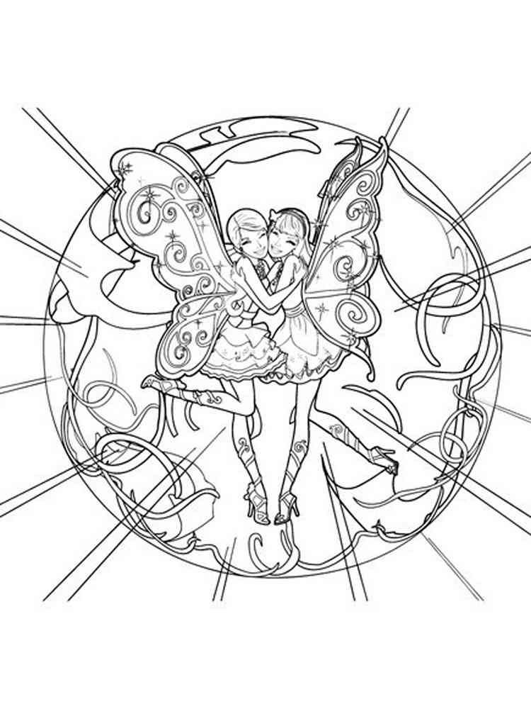 Barbie Fairy coloring pages. Download and print Barbie Fairy coloring pages
