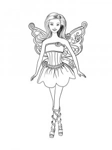 Coloring Barbie with Fairy Wings