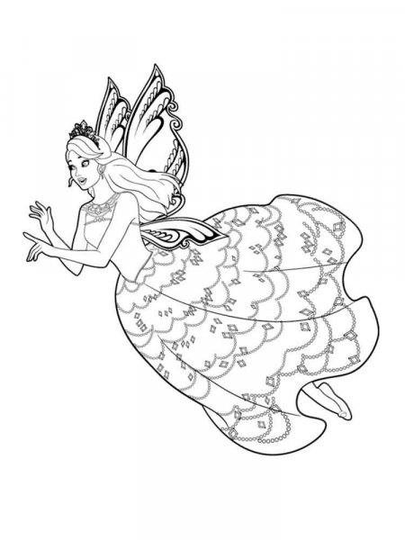 Barbie Fairy coloring pages