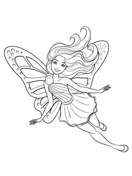 Barbie Fairy coloring pages