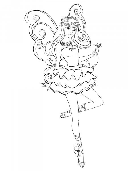 Barbie Fairy coloring pages