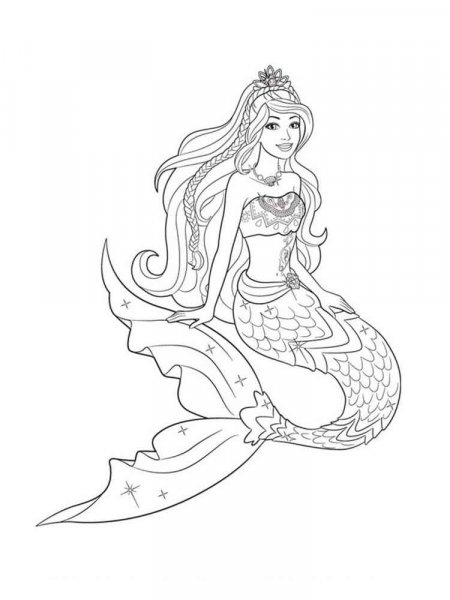 Barbie Mermaid coloring pages