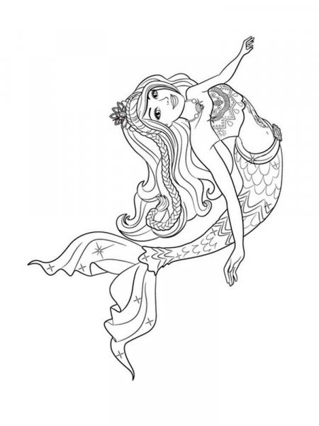 Barbie Mermaid Coloring Pages