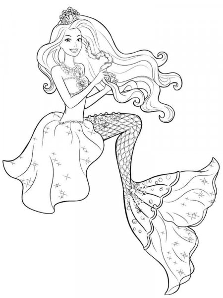 Barbie Mermaid coloring pages