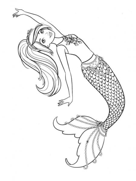 Barbie Mermaid coloring pages