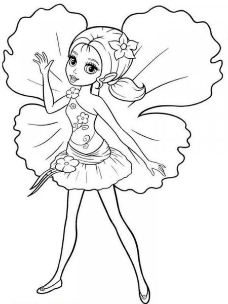 Barbie Thumbelina coloring pages