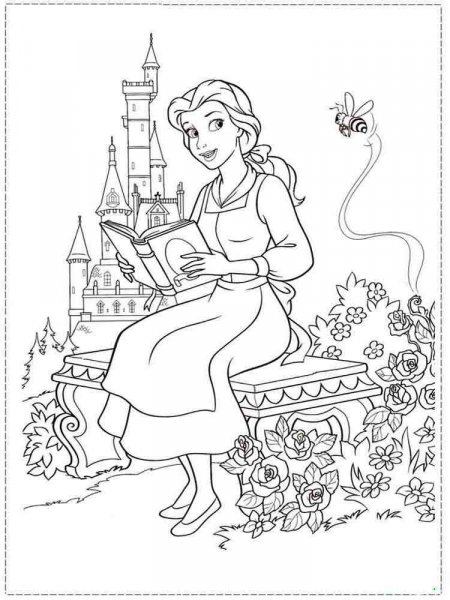 Beauty and the beast coloring pages. Download and print Beauty and the ...