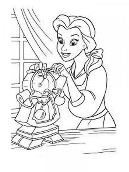 Beauty and the beast coloring pages. Download and print Beauty and the ...