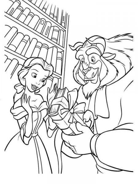 Beauty and the beast coloring pages. Download and print Beauty and the ...