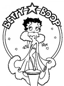 Betty Boop coloring page 2 - Free printable