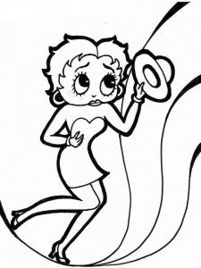 Betty Boop coloring page 4 - Free printable