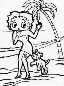 Betty Boop coloring page 5 - Free printable