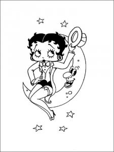 Betty Boop coloring page 7 - Free printable