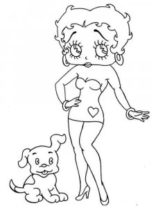 Betty Boop coloring page 9 - Free printable