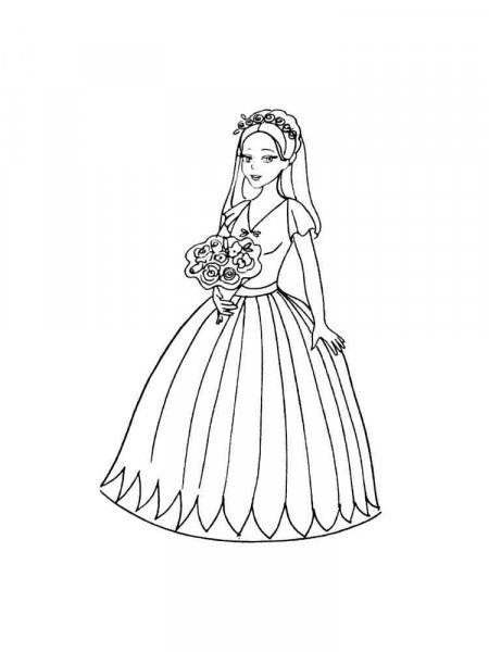 Bride coloring pages