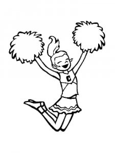 Cheerleader coloring page 10 - Free printable