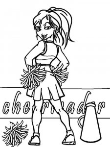 Cheerleader coloring page 12 - Free printable