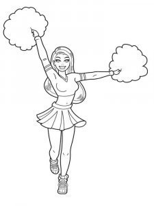 Cheerleader coloring page 13 - Free printable