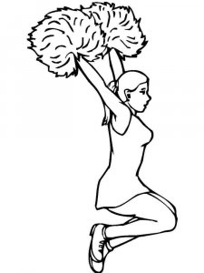 Cheerleader coloring page 14 - Free printable