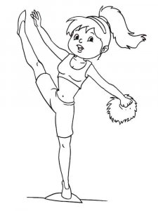 Cheerleader coloring page 15 - Free printable