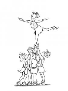 Cheerleader coloring page 16 - Free printable