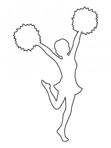 Cheerleader coloring page 2 - Free printable