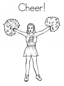 Cheerleader coloring page 4 - Free printable