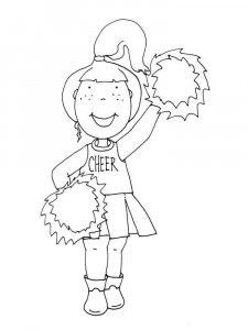 Cheerleader coloring page 5 - Free printable
