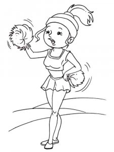 Cheerleader coloring page 6 - Free printable