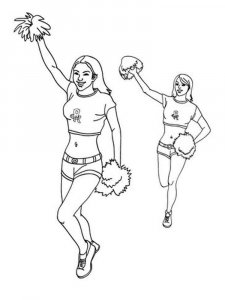 Cheerleader coloring page 8 - Free printable