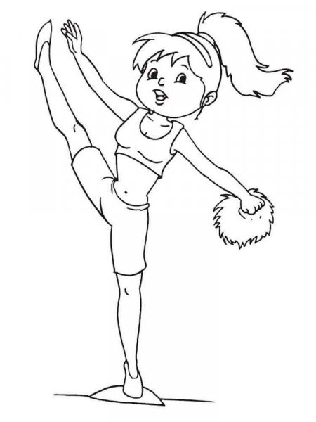 Cheerleader coloring pages