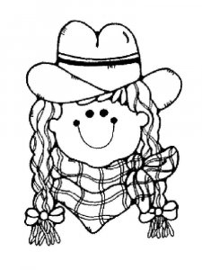 Cowgirl coloring page 14 - Free printable