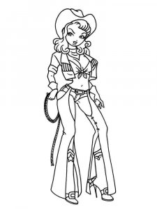 Cowgirl coloring page 4 - Free printable