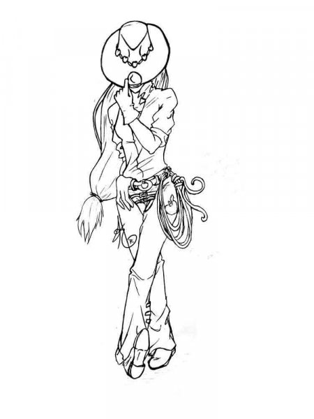 Cowgirl Coloring Pages