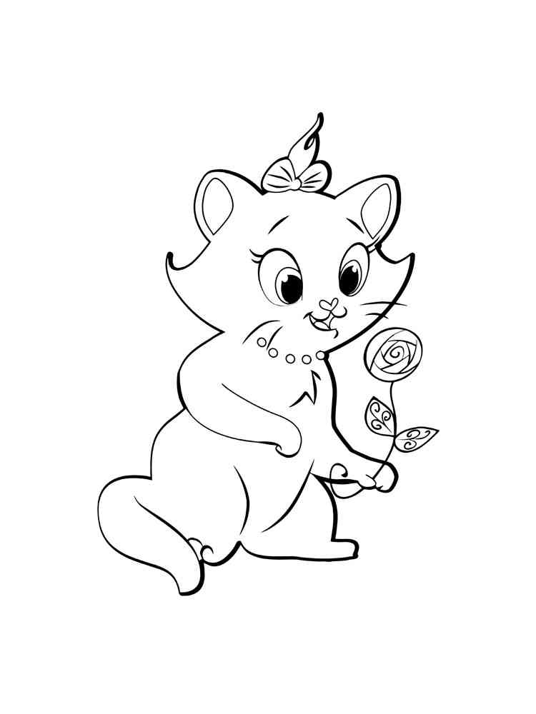 princess cat coloring pages